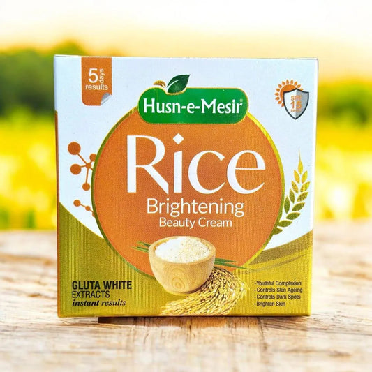 Husn-e-Mesir Rice Brightening Beauty Face Cream | Whitening & Radiance Boost for All Skin Types