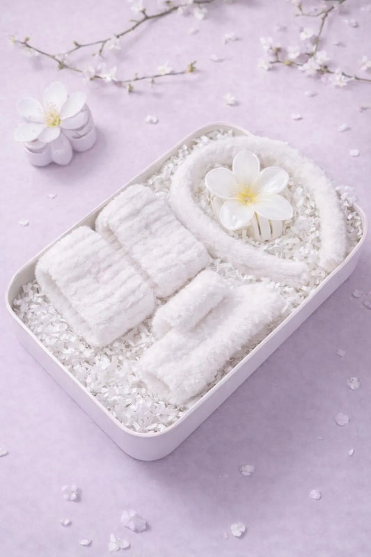 5 Pcs Hair Accessories Set, Headband & Wrist Wash Bands Hair Catchers for Gift