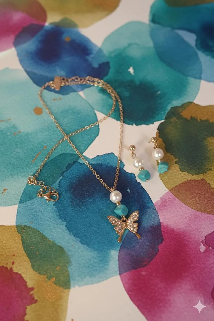 Multicolor Alloy Necklace Set – Vibrant, Stylish & Perfect for Every Occasion