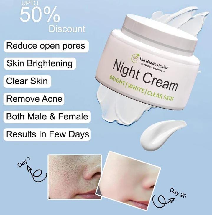 Whitening & Brightening Night Cream – Wake Up to Radiant, Glowing Skin