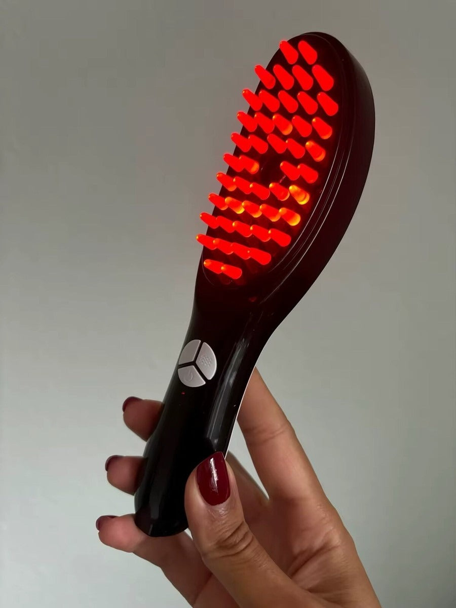 Electric Massage Comb – Blue & Red Light Therapy Scalp Massager