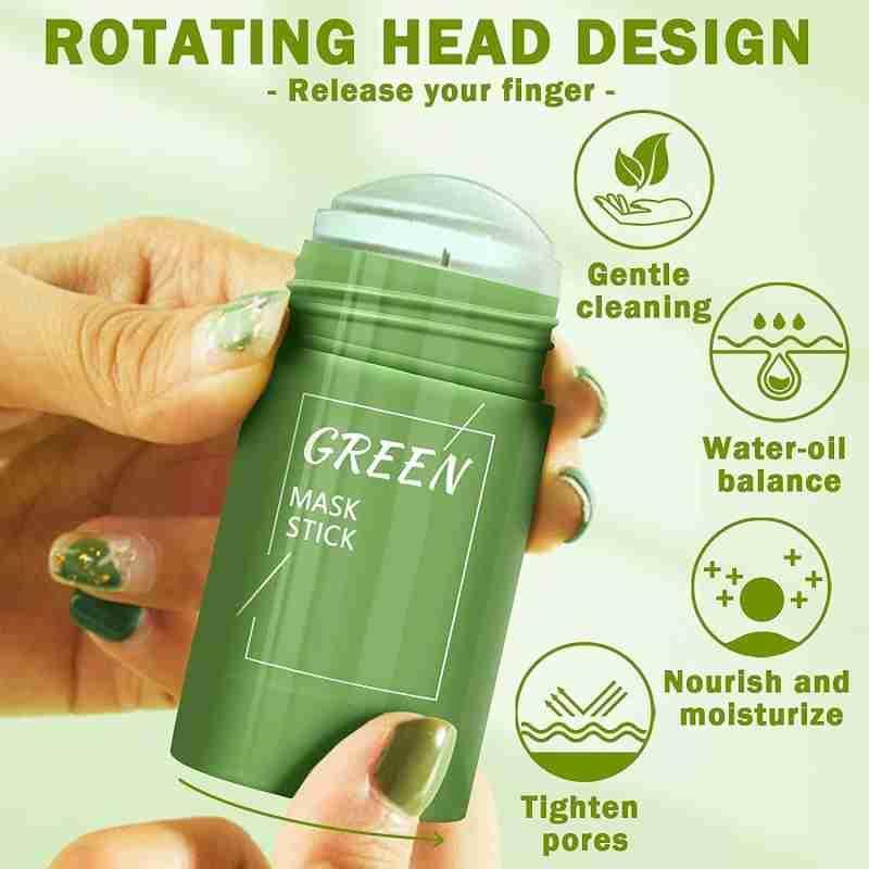 Green Tea Cleansing Face Mask Stick – Deep Detox, Pore Purify & Instant Glow (40g)