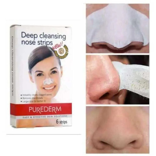 6 Pc’s Peel-Off Nose Strips | Deep Cleansing Blackhead Remover for All Skin Types