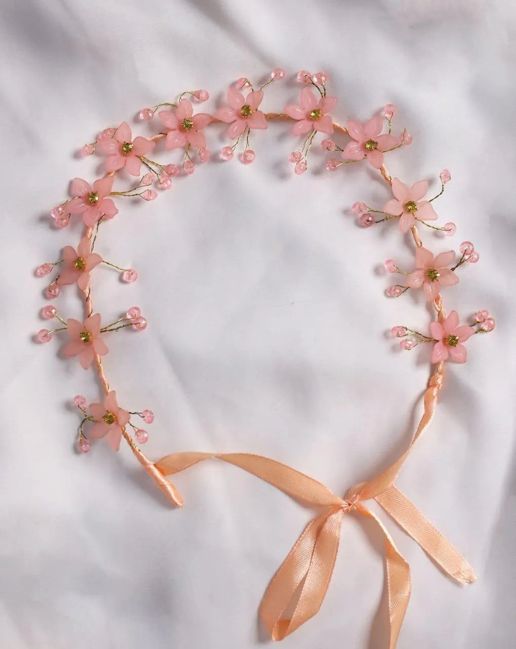 Peach Front Crown Hairband For Styling Hairs,1 Pc