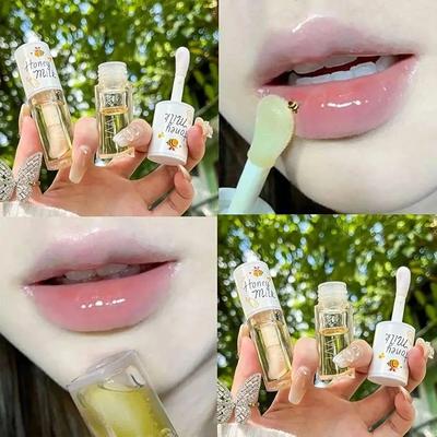Big Brush Color Changing Glossy Lip Oil – Hydrating Shine & Perfect Pink Glow (1 Pc)