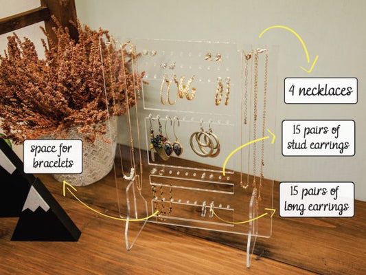 Jewelry Stand Necklaces Earrings Organizer