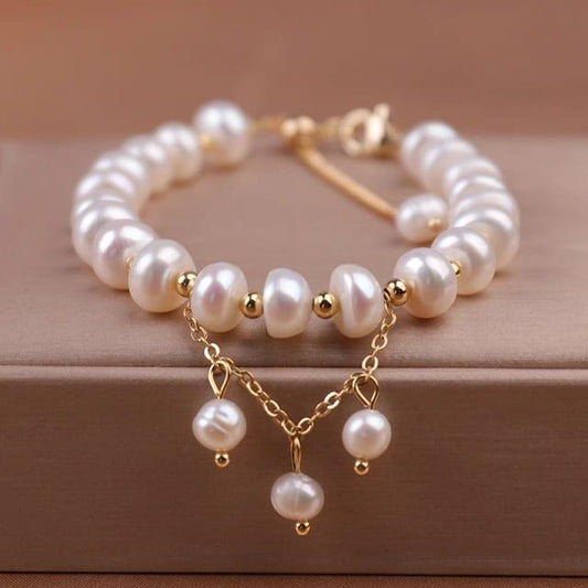 Pearl Beaded Bracelet – Adjustable & Elegant