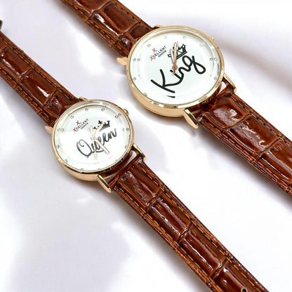 Charming Analogue Couple Watches – Celebrate Every Moment Together (2 Pcs)
