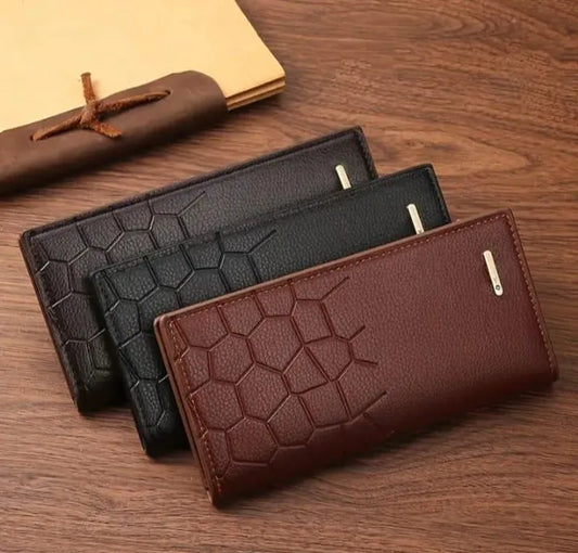 Men's Leather Wallet (Half-Crocodile Design)