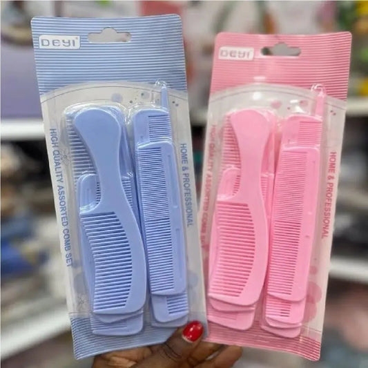 6 PCs Multicolor Hair Styling Comb Set For Kids , 1 Pack