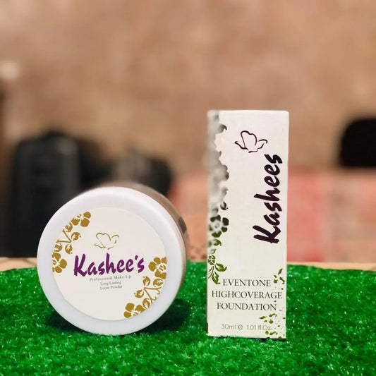 Kashees 24 Hrs Foundation And Loose Powder Deal, Pack Of 2