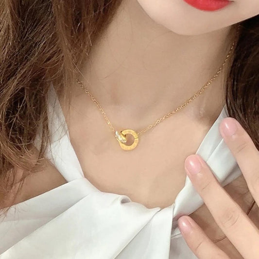 oman Circle Stainless Steel Necklace – Elegant Jewellery, Stylish Accessory for Women