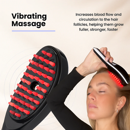 Electric Massage Comb – Blue & Red Light Therapy Scalp Massager