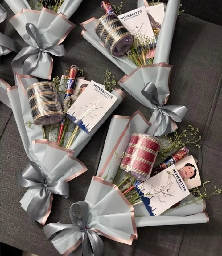 12 Pcs Indian Design Gold Plated Pearl Plain Bangle