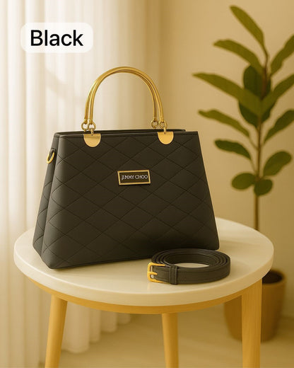 Premium Quilted Faux Leather Handbag