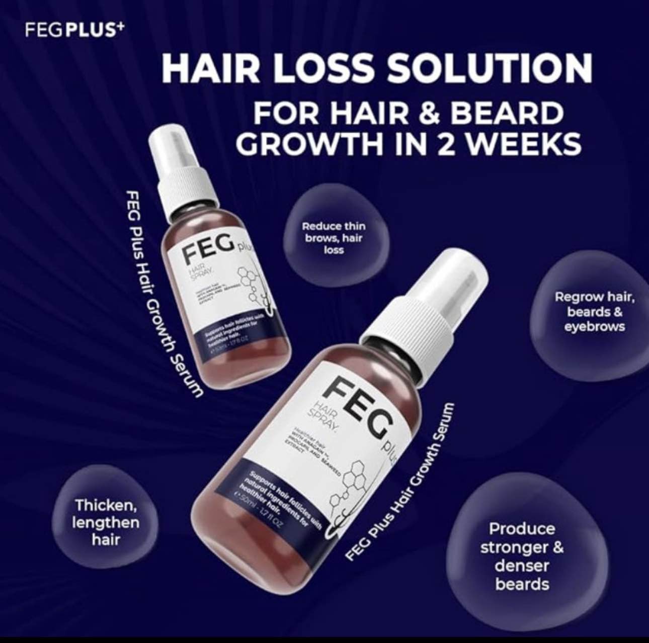 FEG PLUS Hair Serum & Spray – 50ml