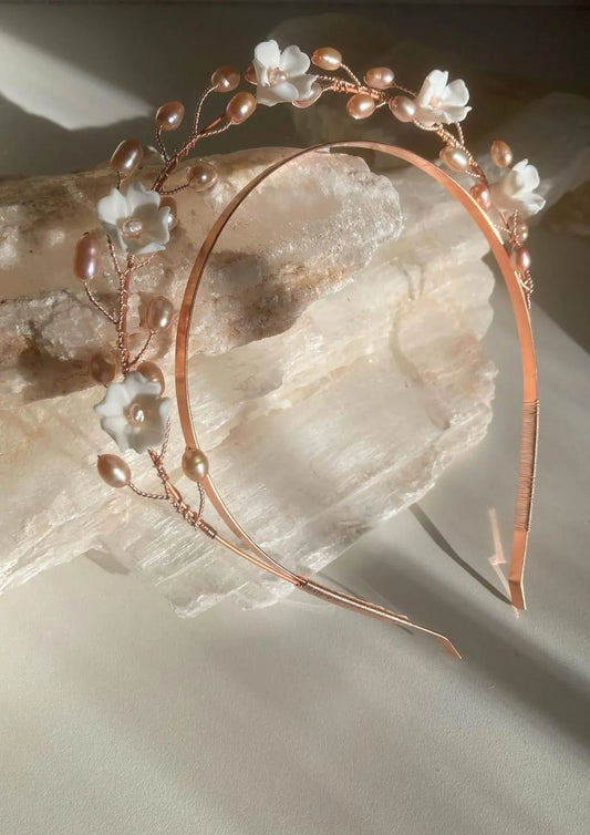 Peach Front Crown Hairband For Styling Hairs,1 Pc