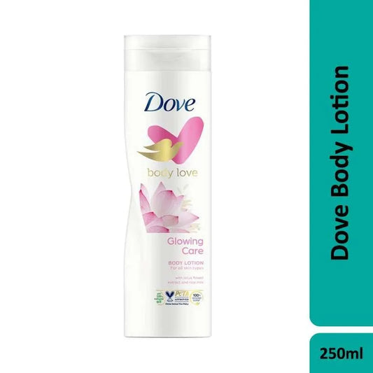 Dove Glowing Care Whitening And Brightening Body Lotion, 250 Ml, For All Skin Types, 1 Pc