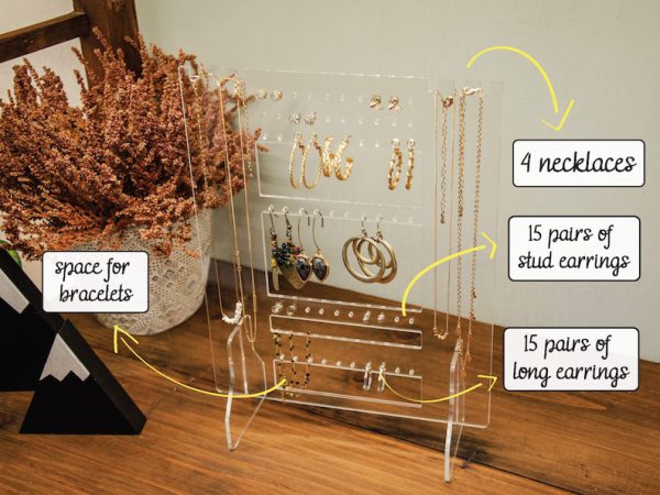 Jewelry Stand Necklaces Earrings Organizer