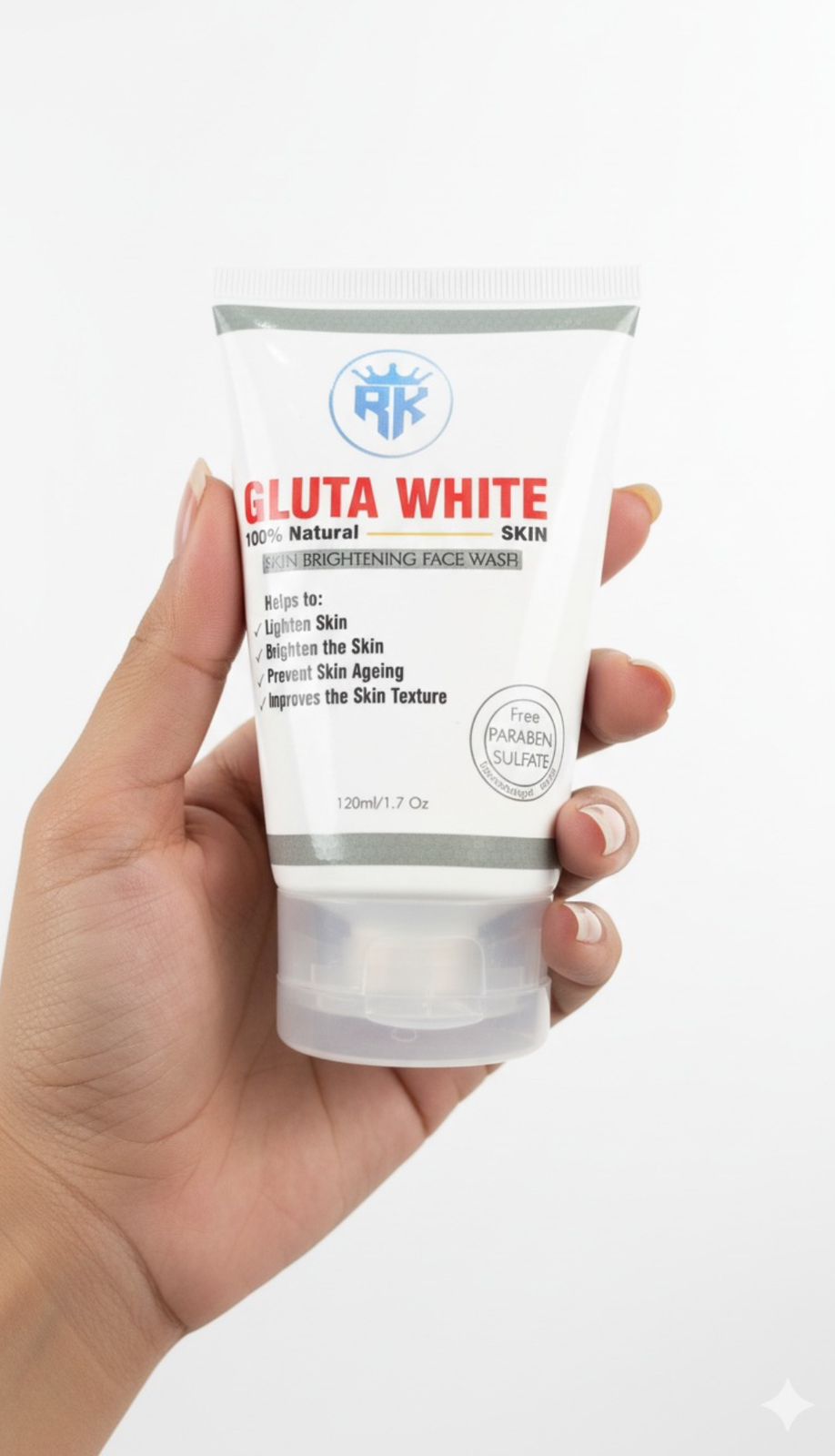 Gluta White 100% Natural Skin Brightening Face Wash – 120ml