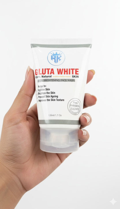 Gluta White 100% Natural Skin Brightening Face Wash – 120ml